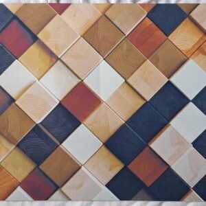 Modern 3D Wooden Block Design Mat N More