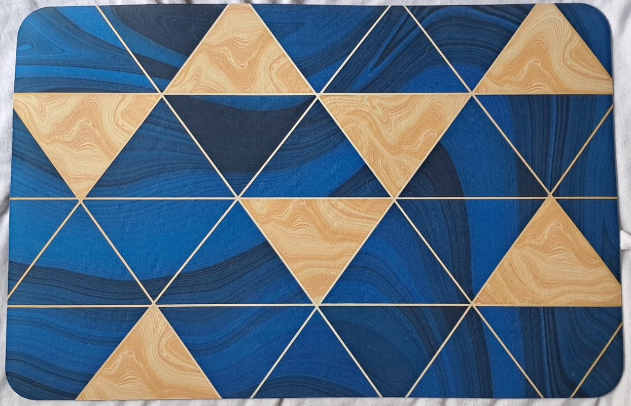 Modern Geometric Bathroom & Kitchen Floor Mat Mat N More