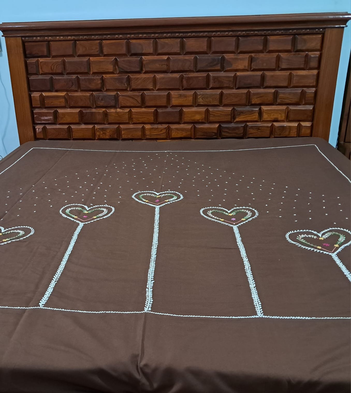 Handmade artisan crafted bedsheet