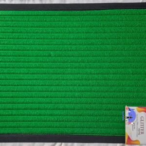 Premium Green Floor Mat with Striped Design