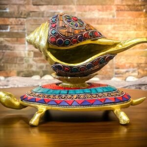 Artage Brass Shankh Tortoise Vastu Showpiece for Home Decor